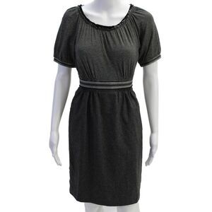 Philosophy di Alberta Ferretti Womens Wool Short Sleeve Dress Gray Size S